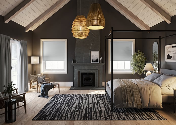 Florenza (Blackout), Alloy Grey - Motorised Roller Blind - Image 8